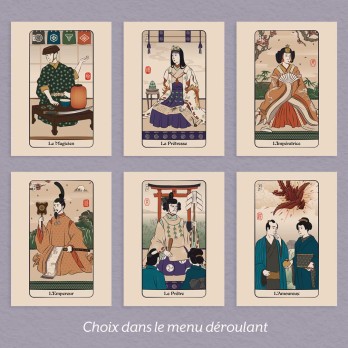 Affiche Carte du Tarot d'Edo