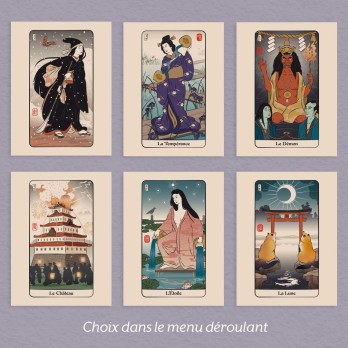 Affiche Carte du Tarot d'Edo