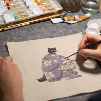 Danseur Sakura│Peinture originale